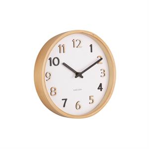 Present Time Karlsson Pure Wood Grain Round Wall Clock Small